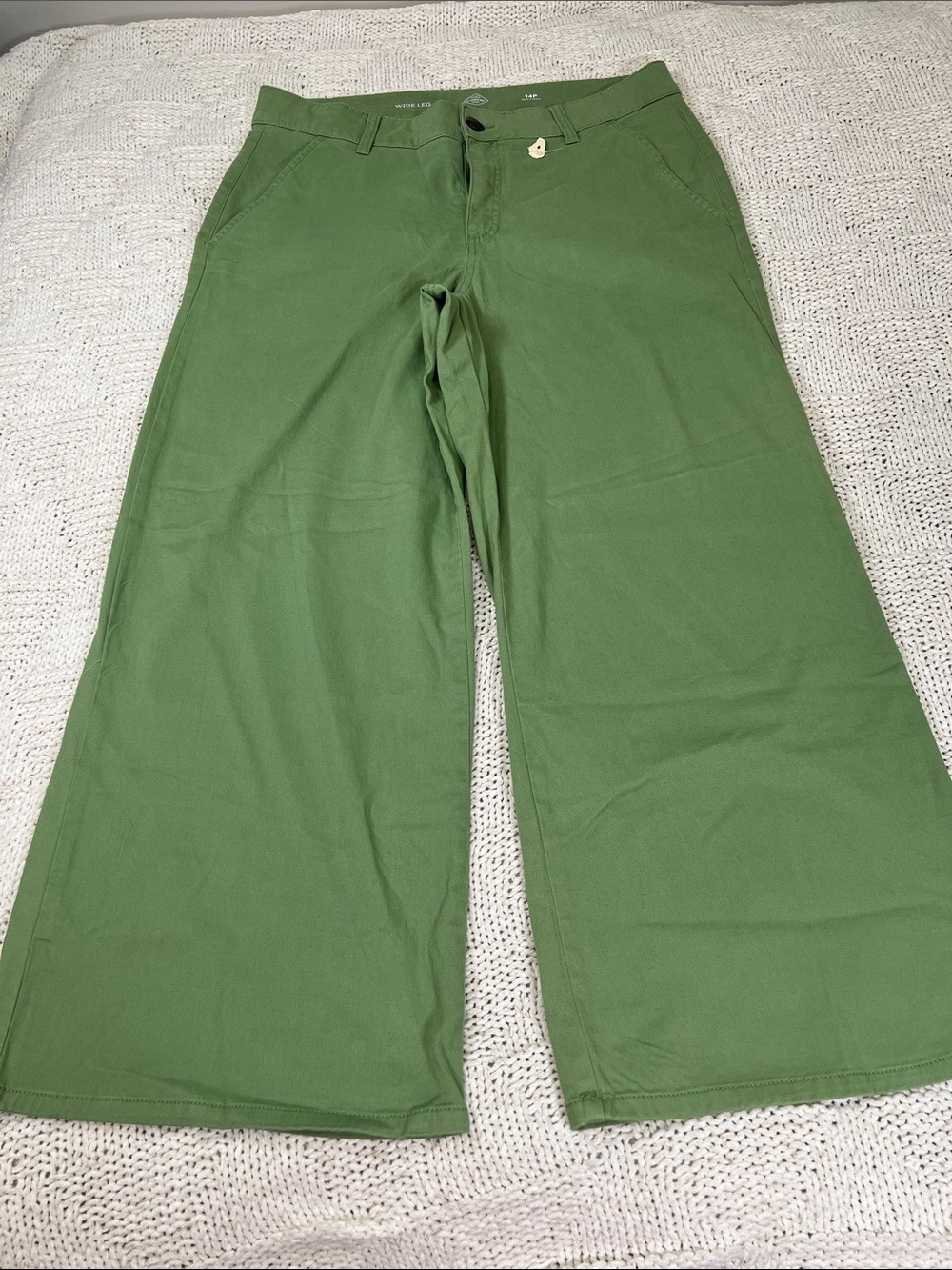St. John's Bay Olive Green Wide-Leg Pants